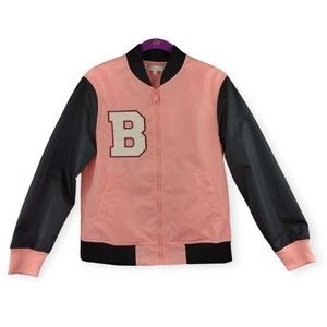 Benefit Cosmetics San Francisco Pink Vanity Letterman Jacket Bomber B Barbie XS